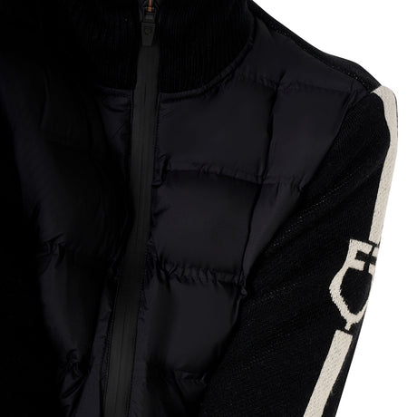 Women's jacket in nylon and knit with zip