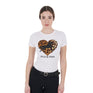 Equestro Women's Wild & Free Slim Fit Cotton T-Shirt #colour_white