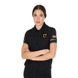 Equestro Women's Slim Fit Vest Scuderia Collection In Technical Fabric #colour_black