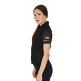 Equestro Women's Slim Fit Vest Scuderia Collection In Technical Fabric #colour_black