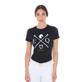 Equestro Women's Eq Cotton T-Shirt #colour_black