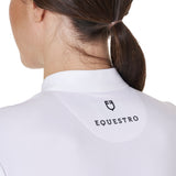 Women's long-sleeved competition polo shirt with rhinestones