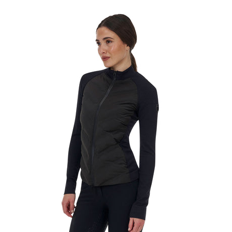 WOMEN'S RIDERTECHNOLOGY FULL ZIP HIBRYD NYLON+KNIT QUILTED JACKET