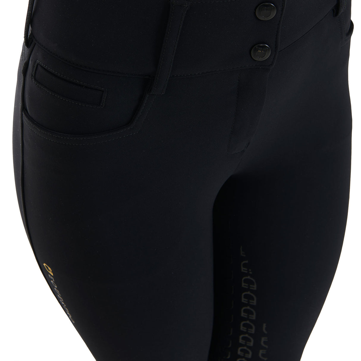 Women's high-waisted knee grip breeches with fleece lining