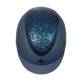 Equestro Narrow Visor Helmet With Rhinestones En 1384-2023 Homologation #colour_blue