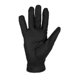 Equestro Women's Gloves In Soft Technical Fabric With Glitter Logo #colour_black