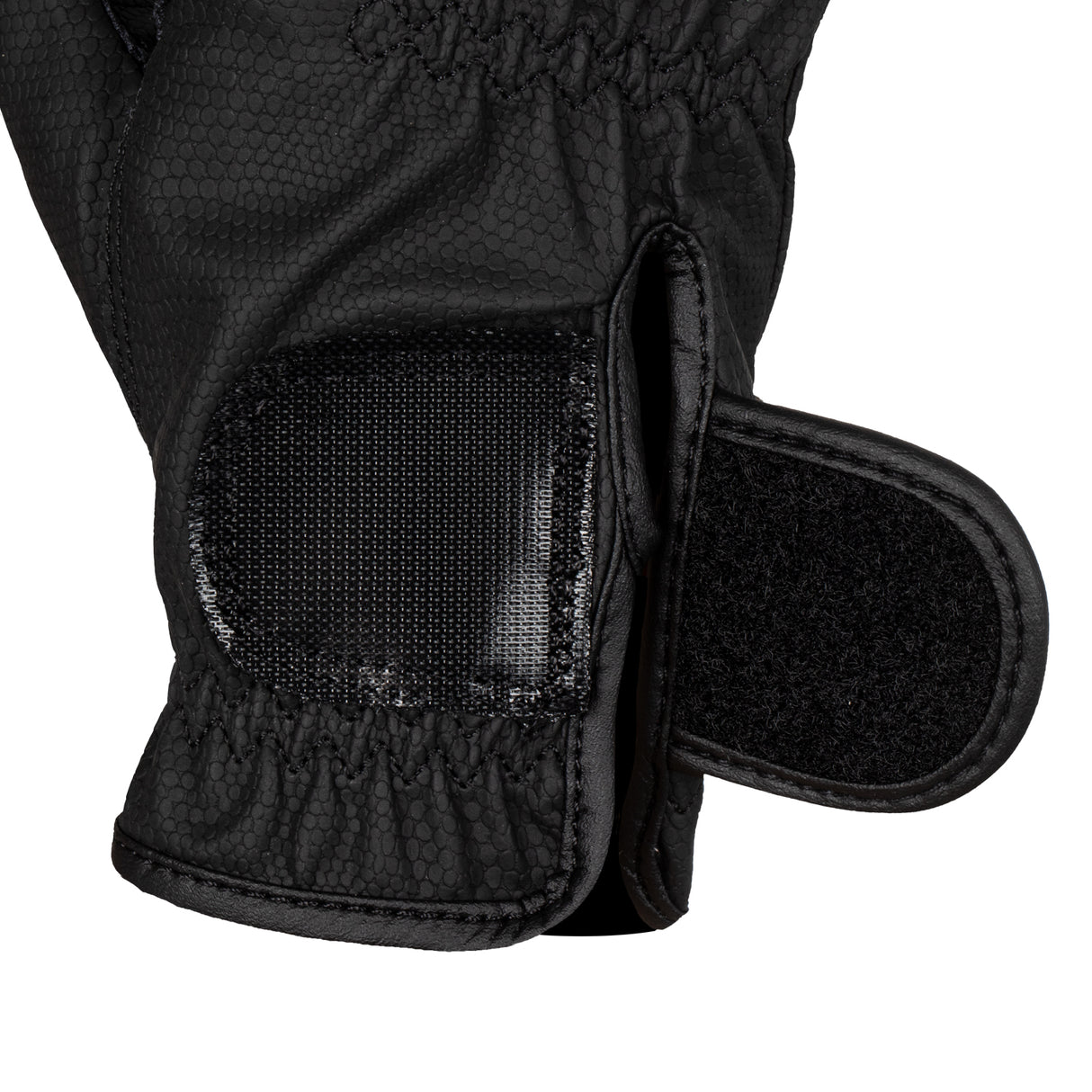 Equestro Women's Gloves In Soft Technical Fabric With Glitter Logo #colour_black