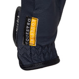 Equestro Women's Gloves In Soft Technical Fabric With Glitter Logo #colour_blue