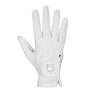 Equestro Women's Gloves In Soft Technical Fabric With Glitter Logo #colour_white
