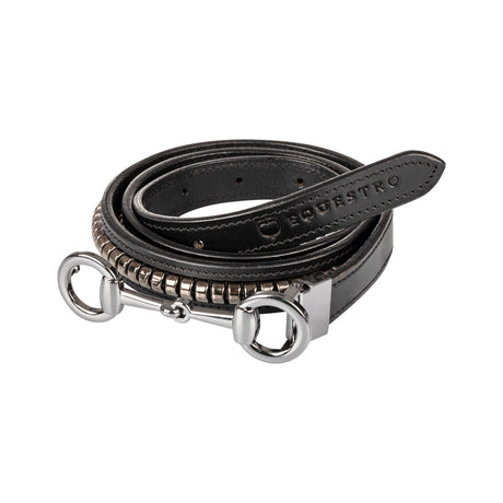 Equestro Women's Clincher Belt Snaffle Bit Buckle #colour_black