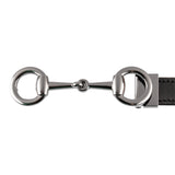 Equestro Women's Clincher Belt Snaffle Bit Buckle #colour_black