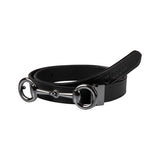 Equestro Women's Belt Snaffle Bit Buckle #colour_black