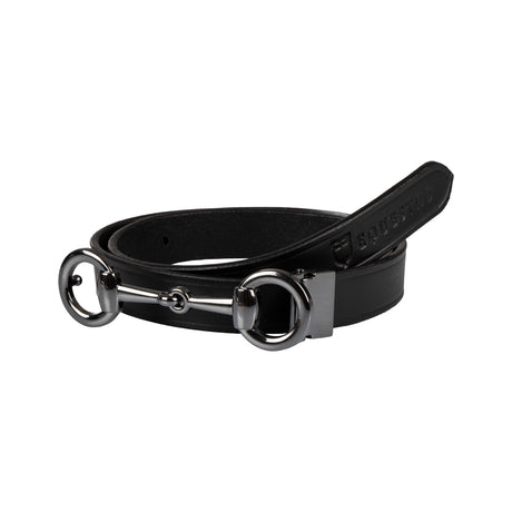 Equestro Women's Belt Snaffle Bit Buckle #colour_black