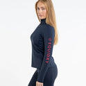 EQUIDRY Women's Water Repellent Base Layer #colour_navy-raspberry