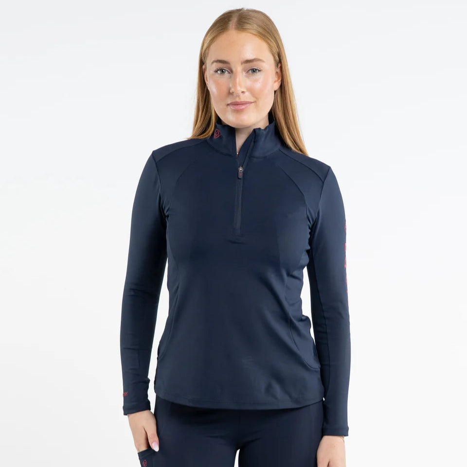 EQUIDRY Women's Water Repellent Base Layer #colour_navy-raspberry