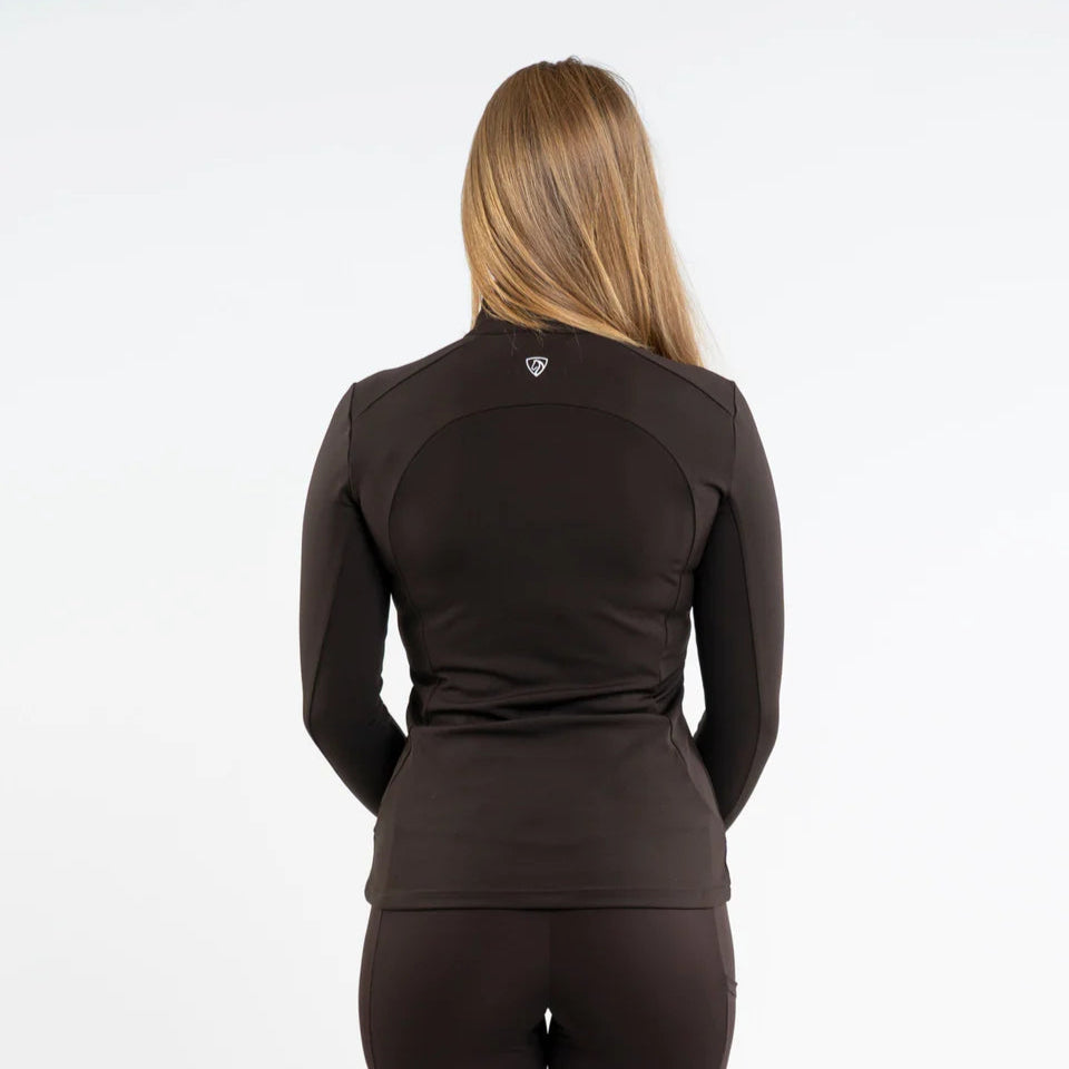 EQUIDRY Women's Water Repellent Base Layer #colour_brown-white