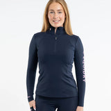 EQUIDRY Women's Water Repellent Base Layer #colour_navy-pale-pink