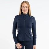 EQUIDRY Women's Water Repellent Zip up Top #colour_navy-white