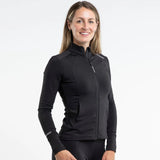 EQUIDRY Women's Water Repellent Zip up Top #colour_black-white