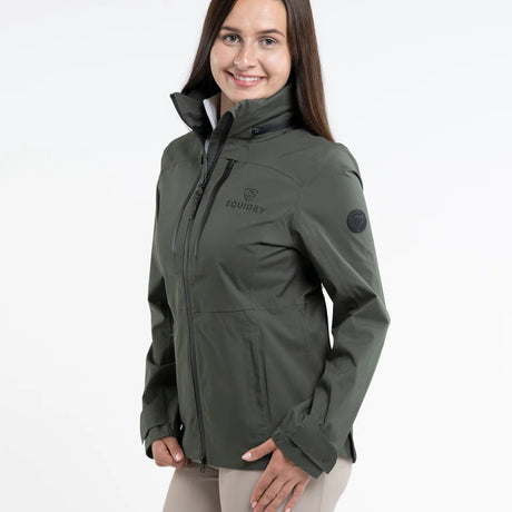 EQUIDRY Women's Varsha Jacket #colour_black-forest-green
