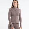 EQUIDRY Women's Water Repellent Zip up Top #colour_mocha-white
