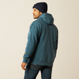 Ariat Men's Rebar Graphic Hoodie - Stargazer/Larkspur #colour_blue