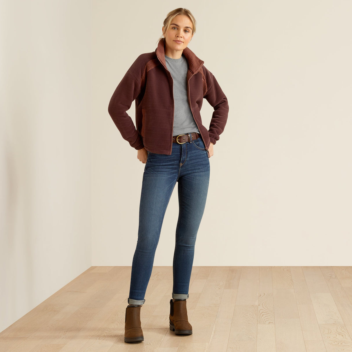 Ariat Women's Lafayette Ful Zip Sweatshirt #colour_purple