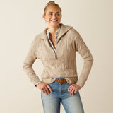Ariat Women's Alamere 1/2 Zip Sweater #colour_beige