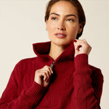 Ariat Women's Alamere 1/2 Zip Sweater #colour_red