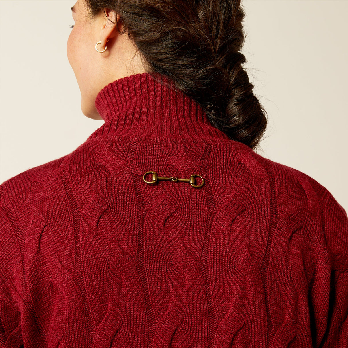 Ariat Women's Alamere 1/2 Zip Sweater #colour_red