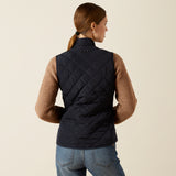 Ariat Women's Woodside Vest - Navy/Navy Floral Print #colour_navy-navy-floral-print