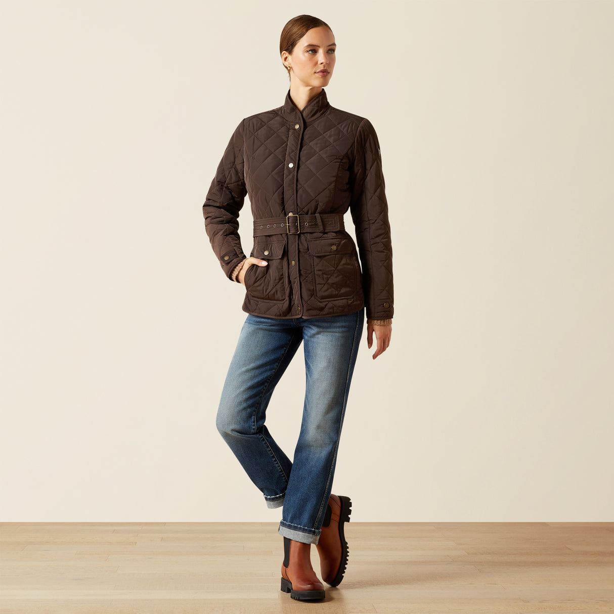 Ariat Women's Woodside Jacket - Coffee Bean #colour_coffee-bean