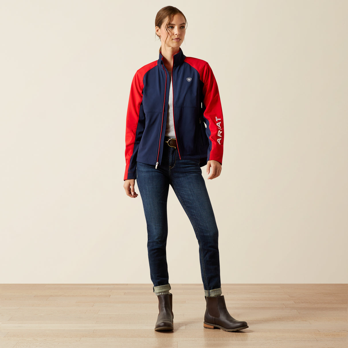 Ariat Women's Team EQ Jacket #colour_navy-red