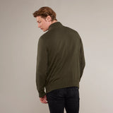 Toggi Men's Ferndale Zip Neck Knitted Sweater #colour_moss