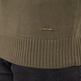 Toggi Men's Ferndale Zip Neck Knitted Sweater #colour_moss