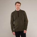 Toggi Men's Ferndale Zip Neck Knitted Sweater #colour_moss