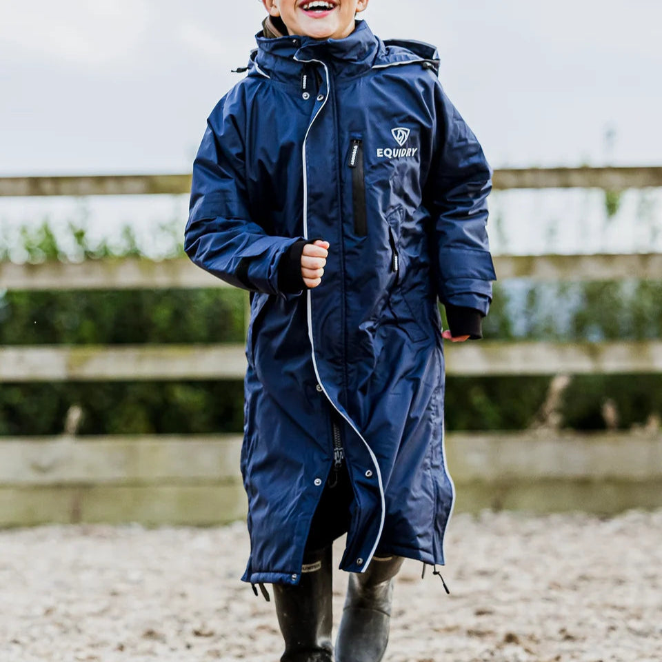 EQUIDRY Children's Thin Fleece Reflective Evolution #colour_navy