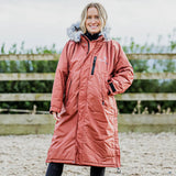 EQUIDRY Women's Thick Fleece Evolution Faux Fur Hood #colour_chestnut