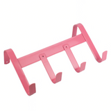 GS Equestrian & Country 4 Hook Metal Bridle Hook #colour_pink