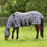 GS Equestrian Zebra Print Combo Neck Fly Rug