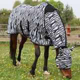 GS Equestrian Zebra Print Combo Neck Fly Rug