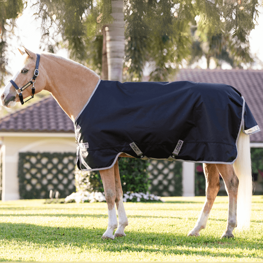 Horseware Ireland Amigo 1200D Pony 0g Turnout Rug #colour_black-titanium-grey-silver