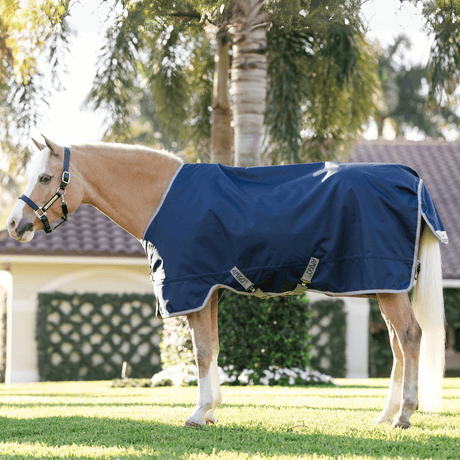 Horseware Ireland Amigo 1200D Pony 0g Turnout Rug #colour_navy-titanium-grey-silver