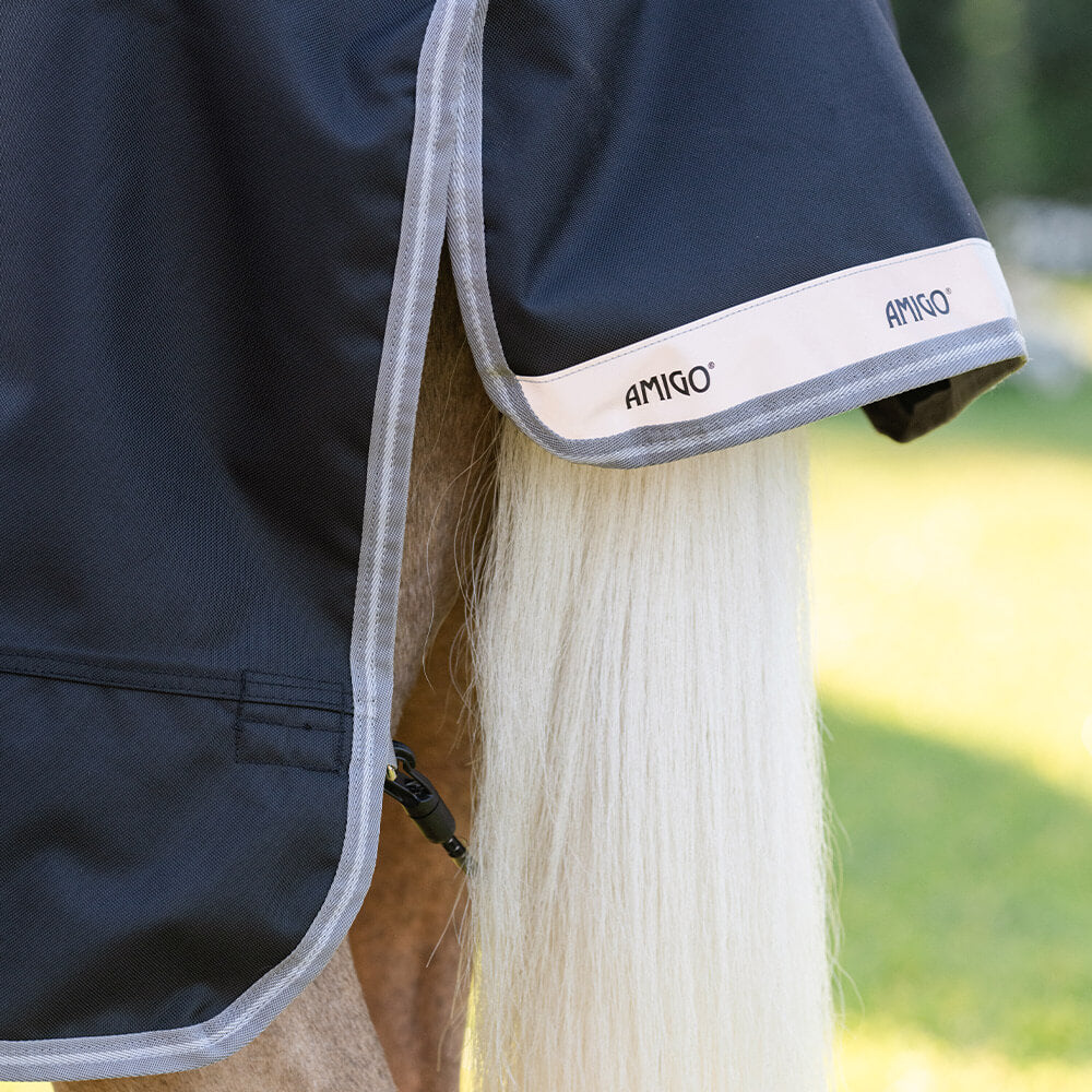 Horseware Ireland Amigo 1200D Pony 0g Turnout Rug #colour_black-titanium-grey-silver