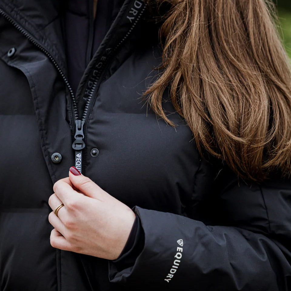 EQUIDRY Thora Waterproof Riding Puffer #colour_black