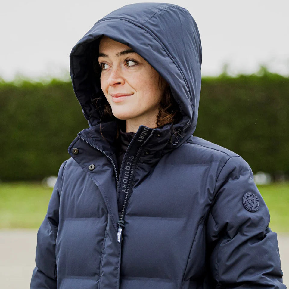 EQUIDRY Thora Waterproof Riding Puffer #colour_navy