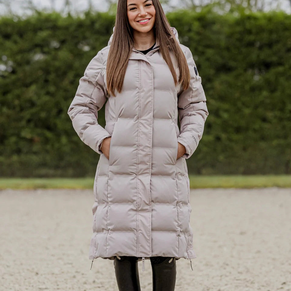 EQUIDRY Thora Waterproof Riding Puffer #colour_sand