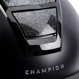 Champion Insight Glitter Oval Standard Peak Riding Hat #colour_matt-black-sparkle-black