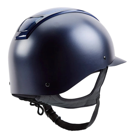 Champion Insight Glitter Oval Standard Peak Riding Hat #colour_matt-navy-sparkle-navy