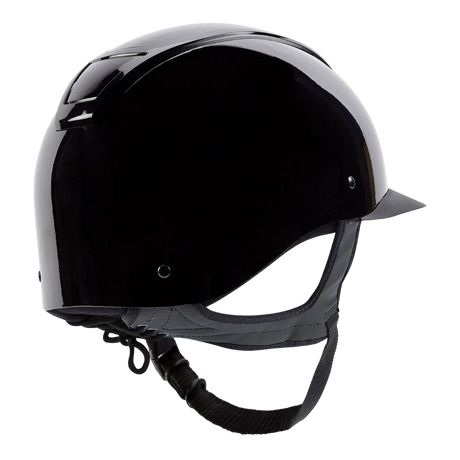 Champion Insight Round Standard Peak Riding Hat #colour_metallic-black